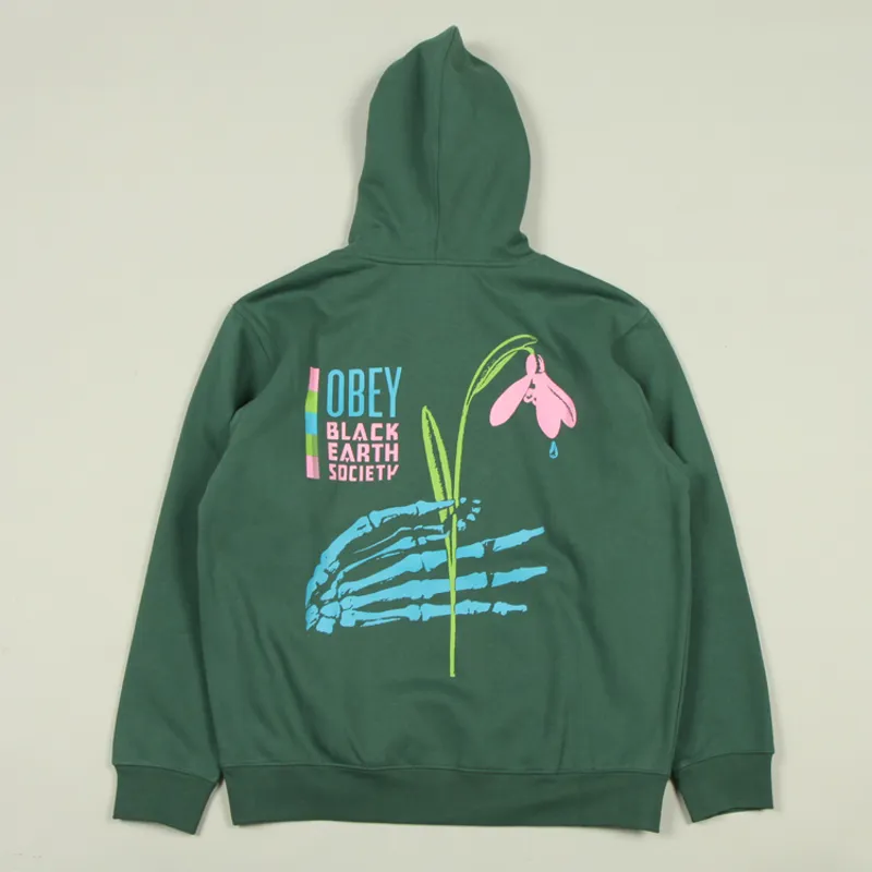 OBEY Black Earth Society Hoodie - Dark Cedar-2